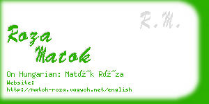 roza matok business card